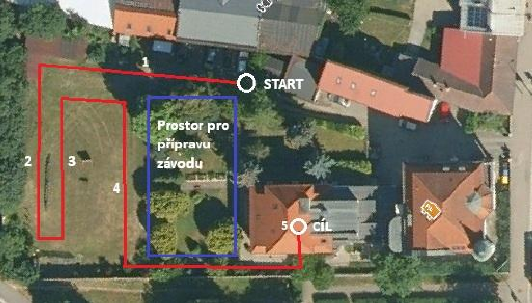 Plán tratě Mini TFA soutěže